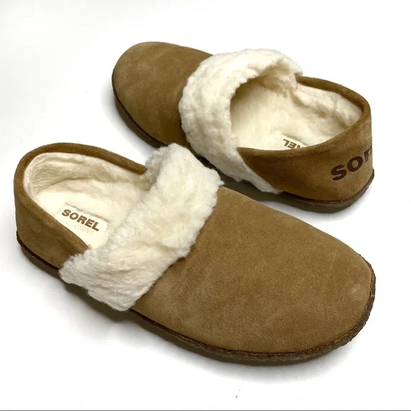 Sorel Shoes Sorel Nakiska Slide Slippers Natural Suede Slip On